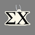 Paper Air Freshener W/ Tab - Greek Letters: Sigma Chi